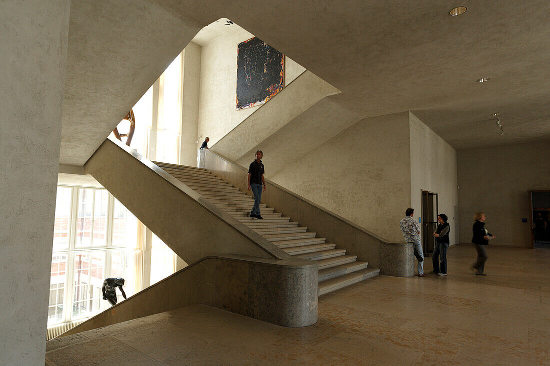 Staircase inside an Art Museum, Kunstmuseum Basel,  Basel, Switzerland