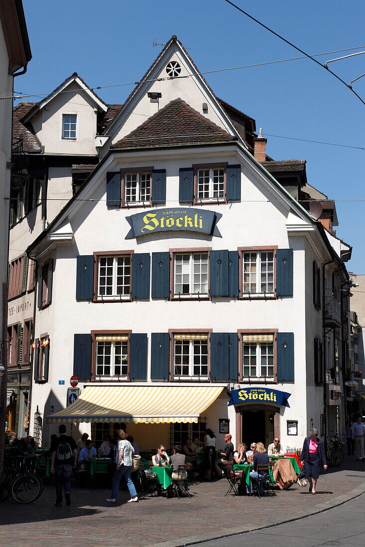 Restaurant zum Alten Stöckli, Barfüsserplatz, Basel, Schweiz