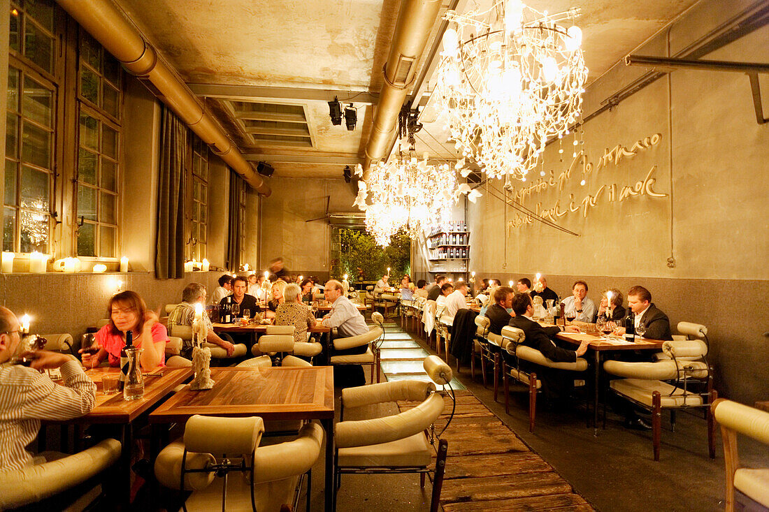 People having a quiet evening in Acqua Lounge, Restaurant, Nighlife, Basel, Switzerland