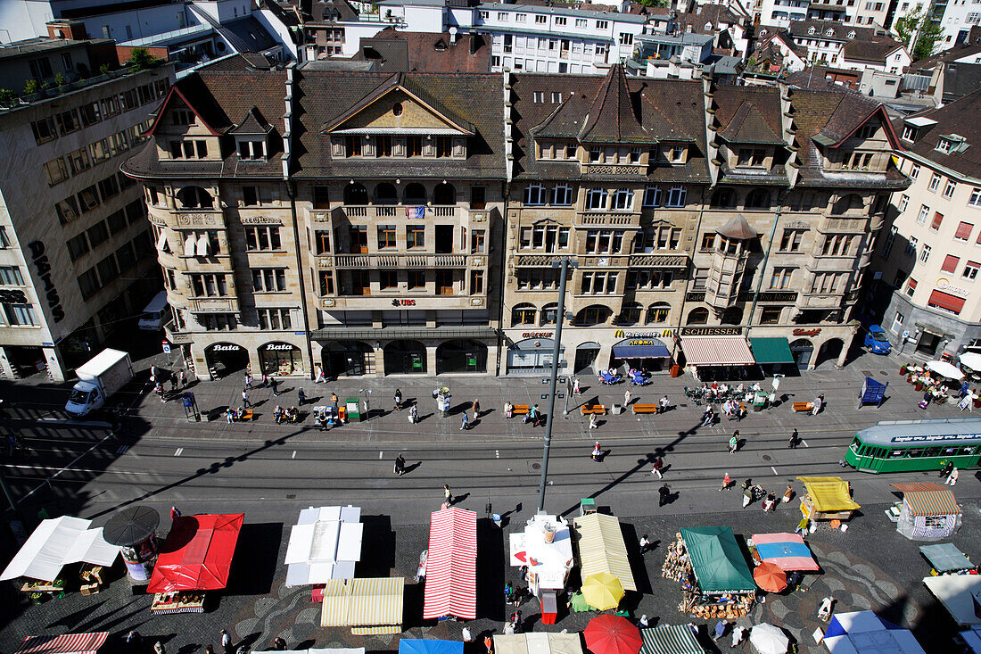 View of Marktplatz, Basel, Switzerland