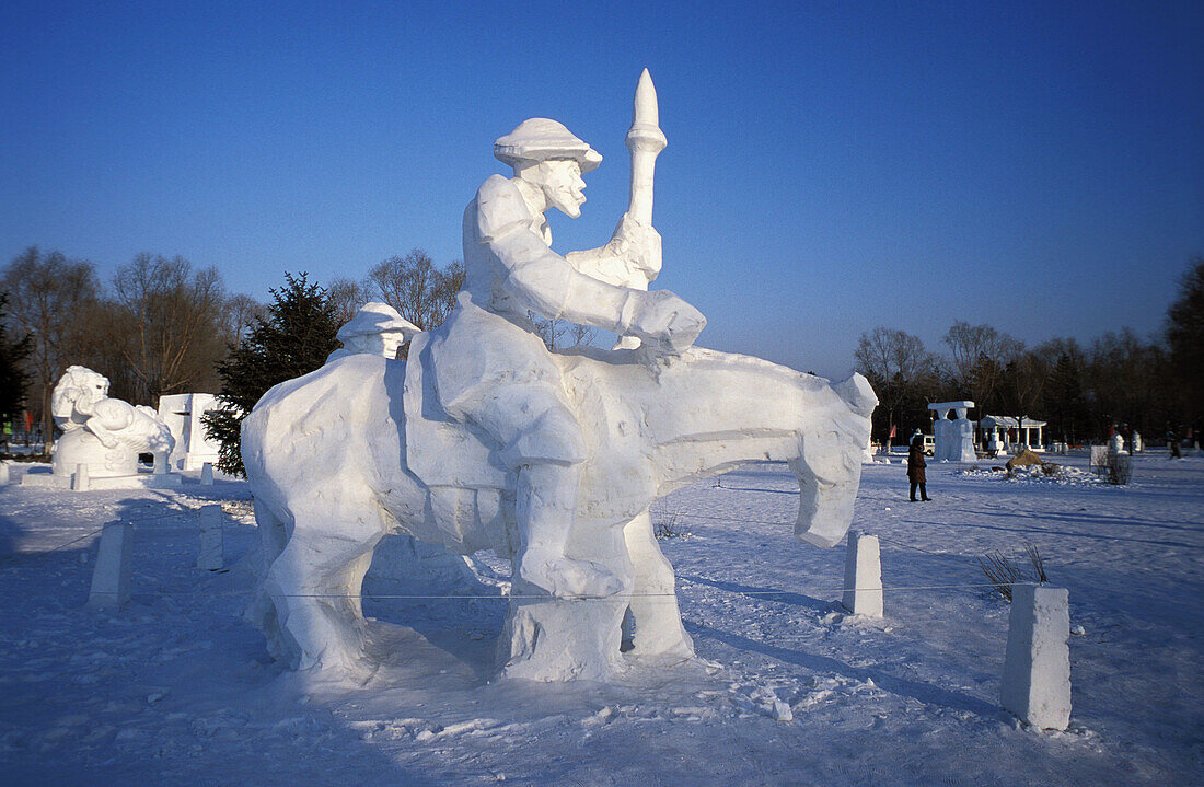 Don Quijote ice sculpture. Harbin. China