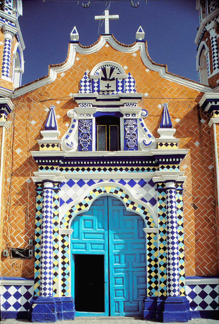 Church of Tetela in Libres. Puebla. Mexico