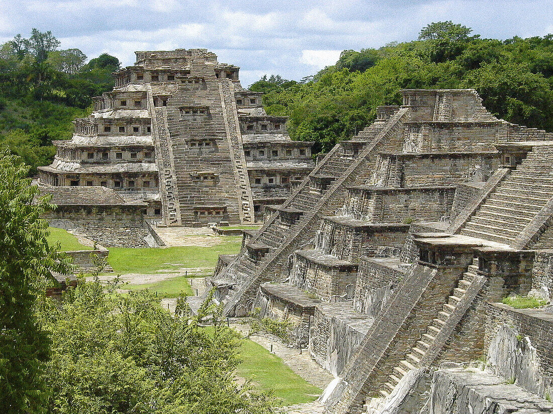 Pyramids at the old city of El Tajin. Veracruz state. Mexico