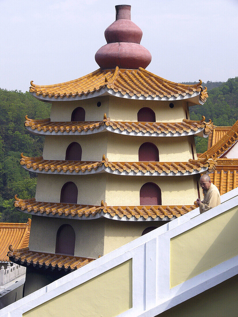 Pagoda, Liantang temple. Shenzhen. Guangdong province, China