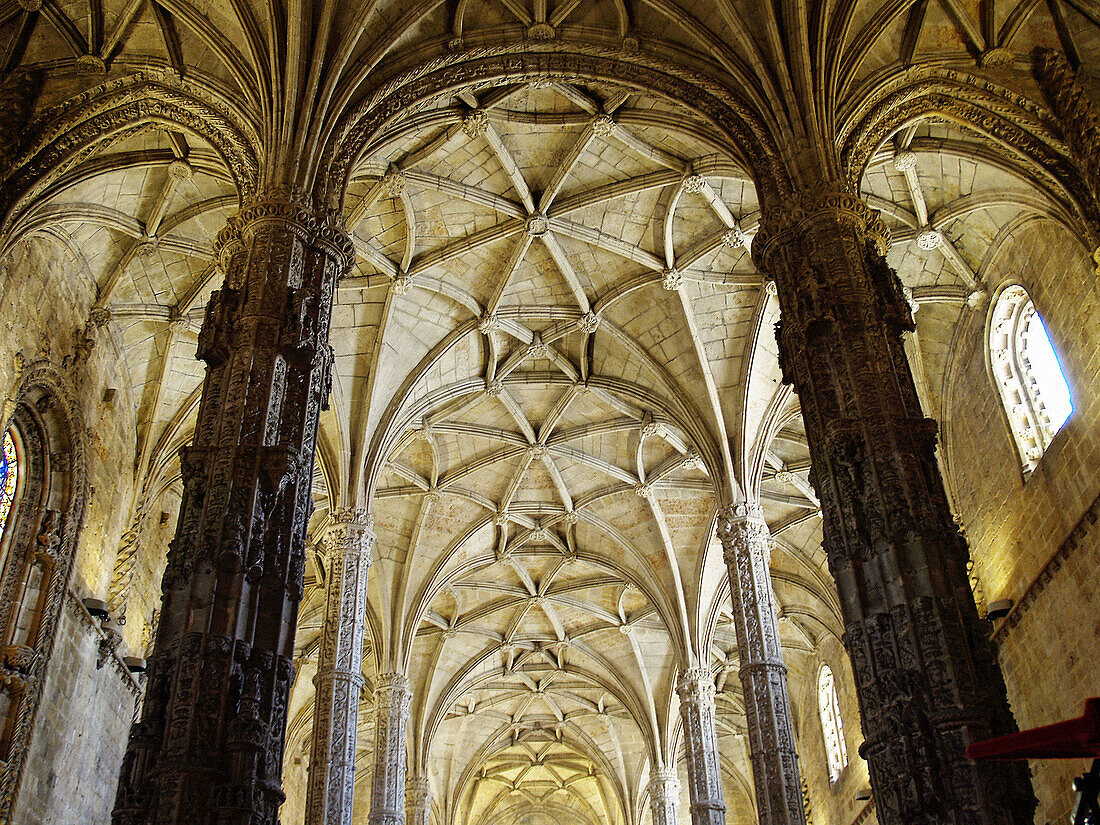 Vault ribs, Monastery of the Hieronymites. Lisbon, Portugal