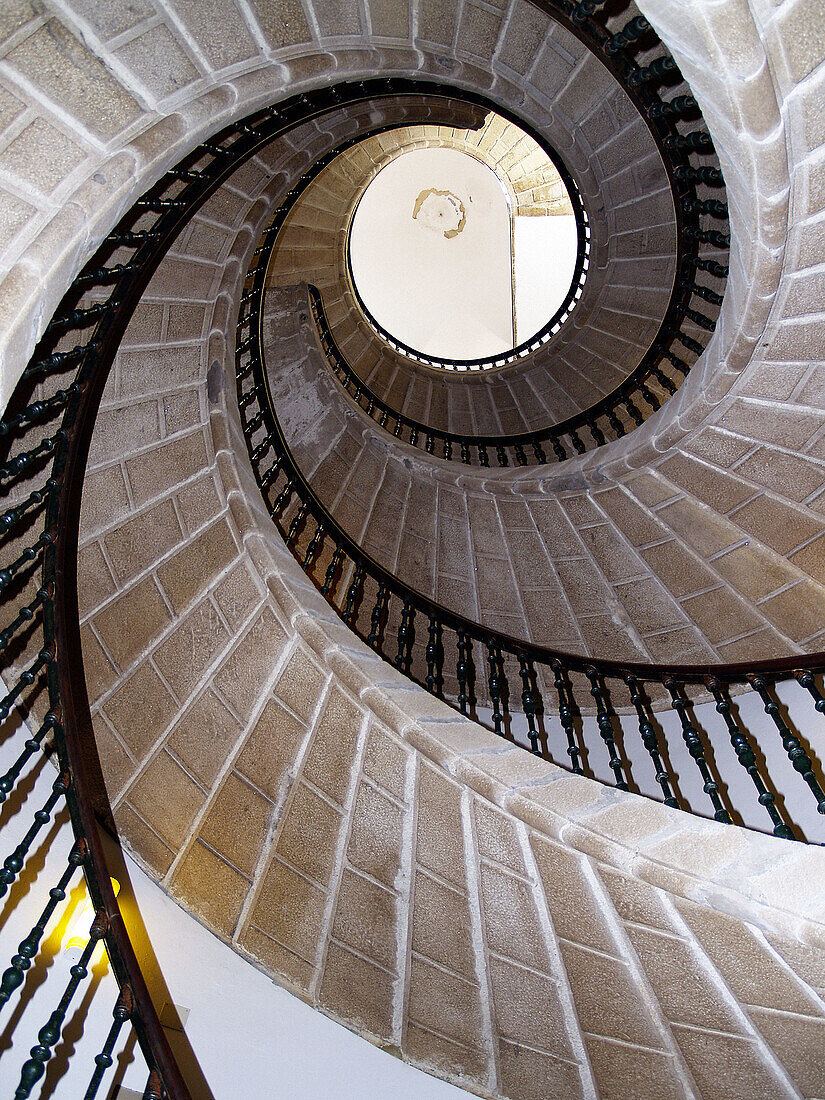 Stairs in the Museo do Pobo Galego, Santiago de Compostela. La Coruña province, Galicia, Spain