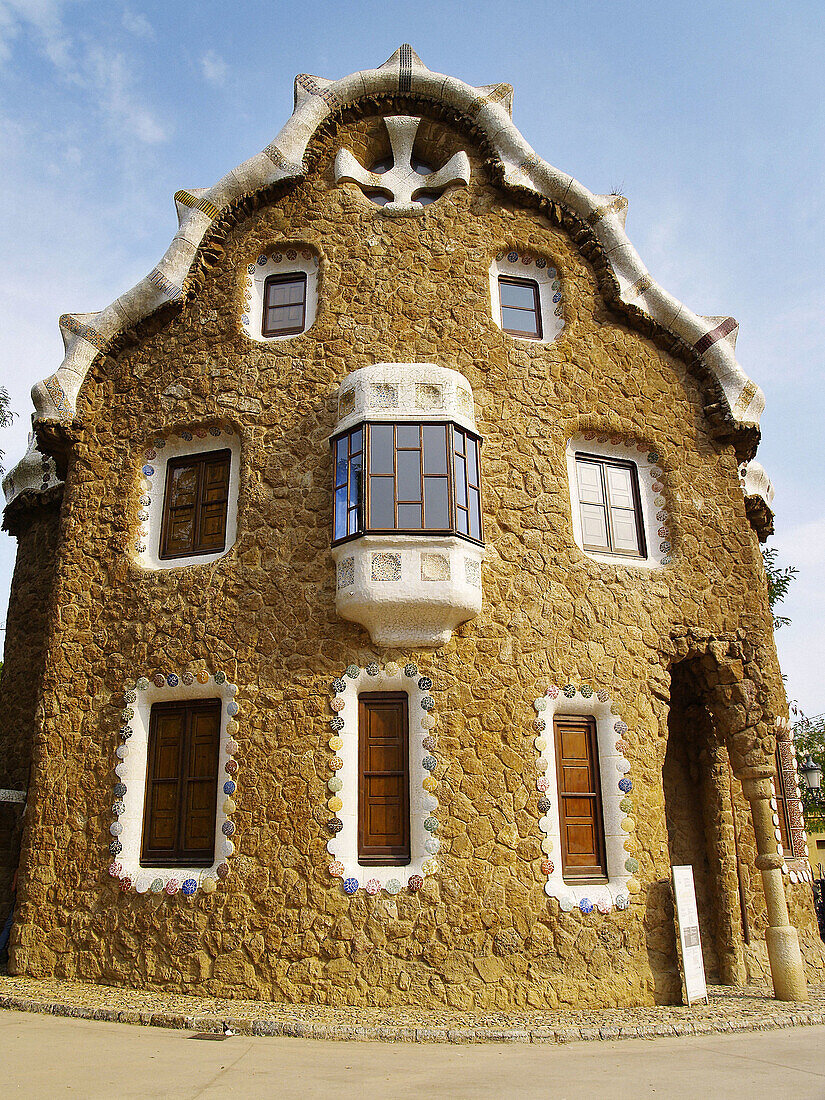 House at Güell Park (Gaudí, 1900-1914), Barcelona. Catalonia, Spain