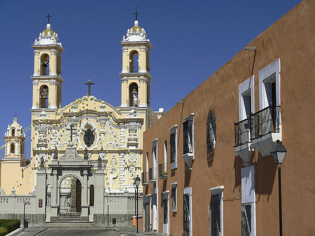 Santa Cruz of the Spaniards church. Puebla. Mexico.