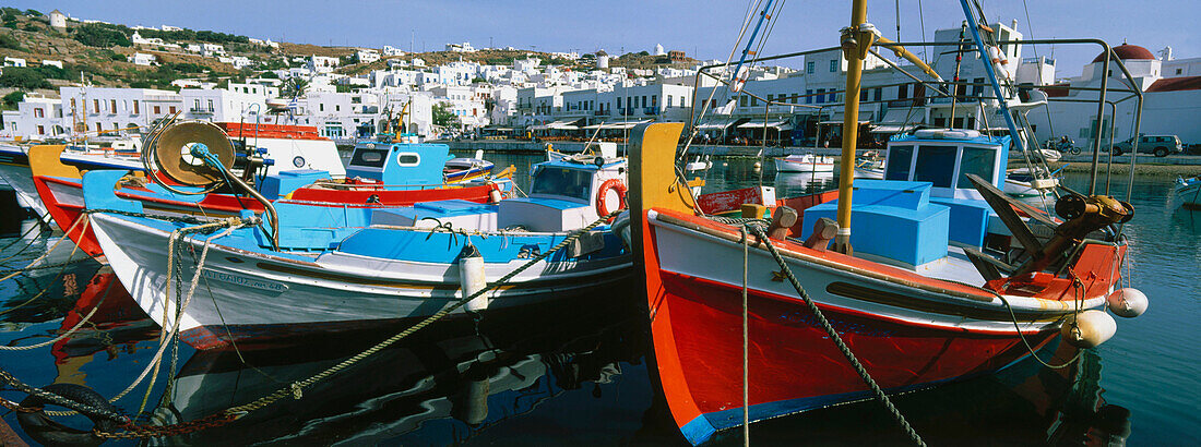 Boats in Mykonos. Greece