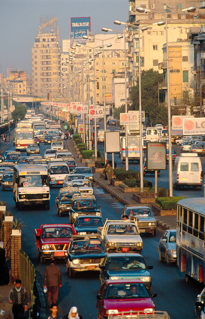 Traffic jam in Cairo. Egypt
