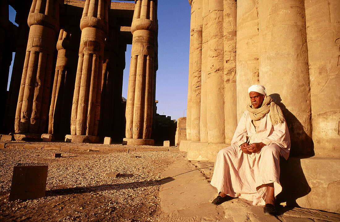 Luxor Temple colonnade. Luxor. High Egypt
