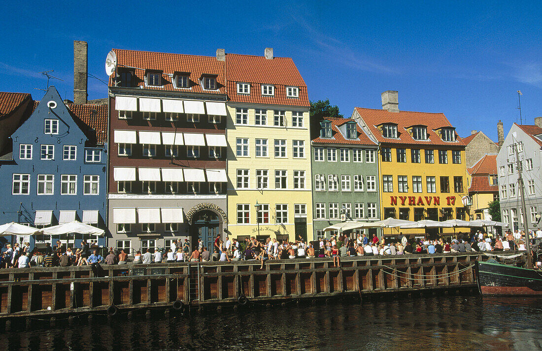 Nyhavn ( new port ) canal area. Copenhagen. Denmark