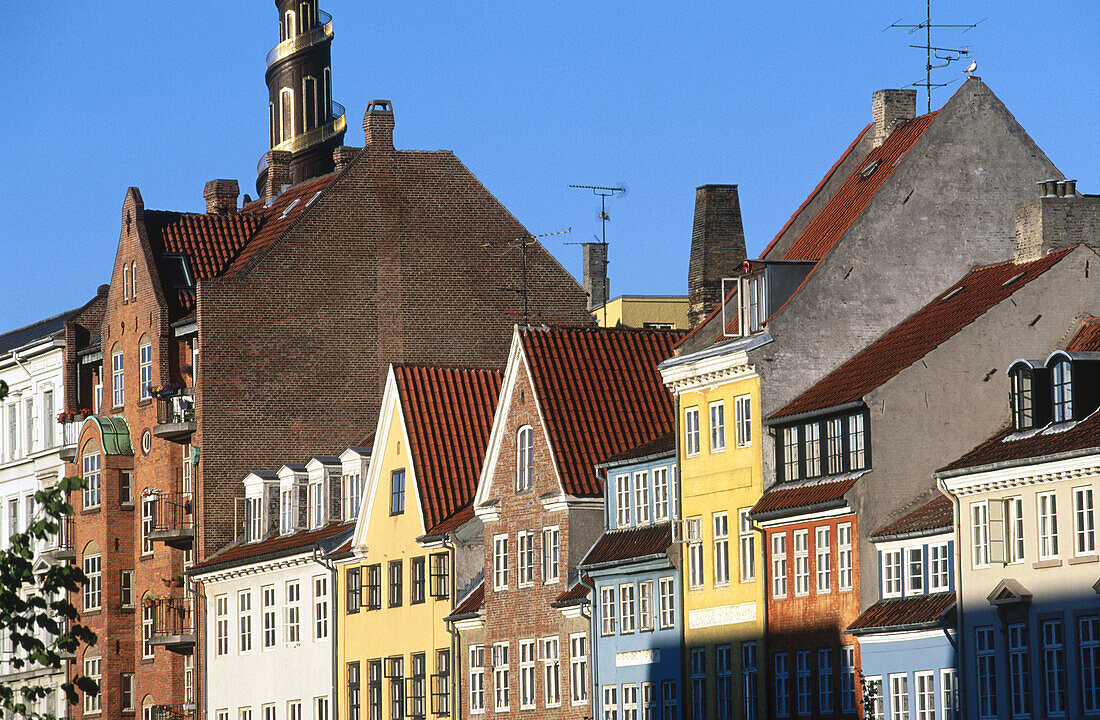 Houses in Christianshavn canal. Copenhaguen. Denmark