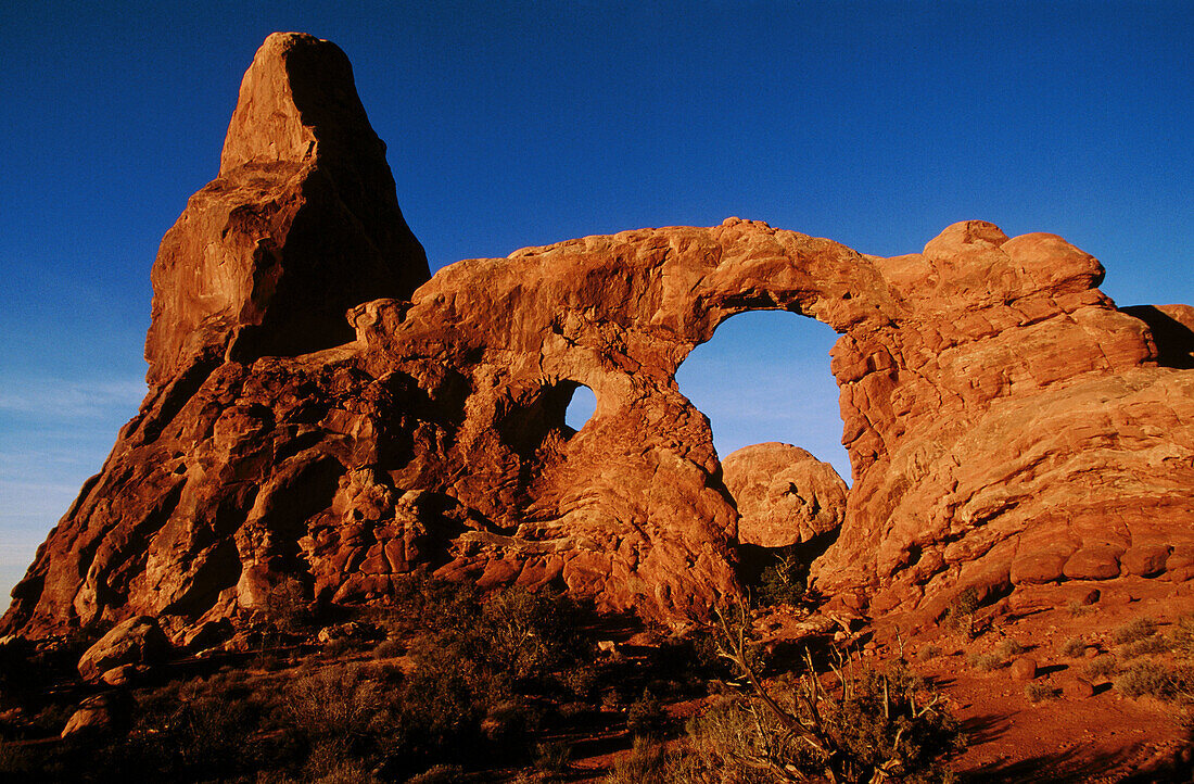 Turret Arch in Arches National Park. Utah, USA