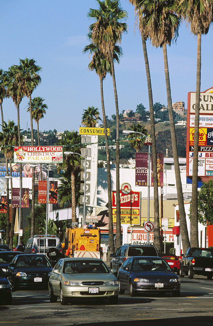 Sunset Boulevard in Los Angeles. California, USA