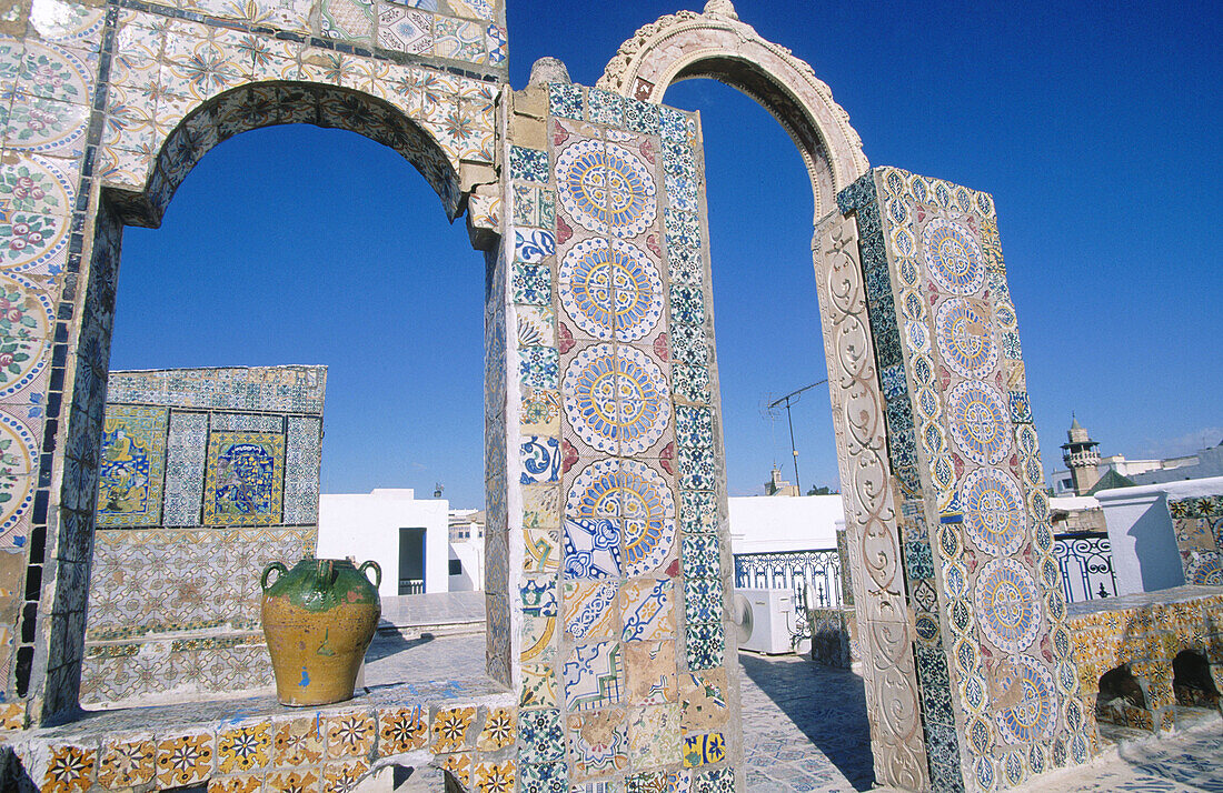 Terraces in the Medina. Tunis. Tunisia.