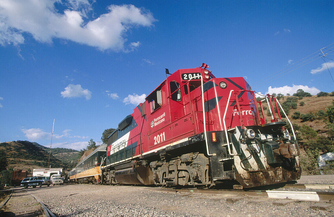 Chepe train. Bahuichivo Station. Copper Canyon. Mexico