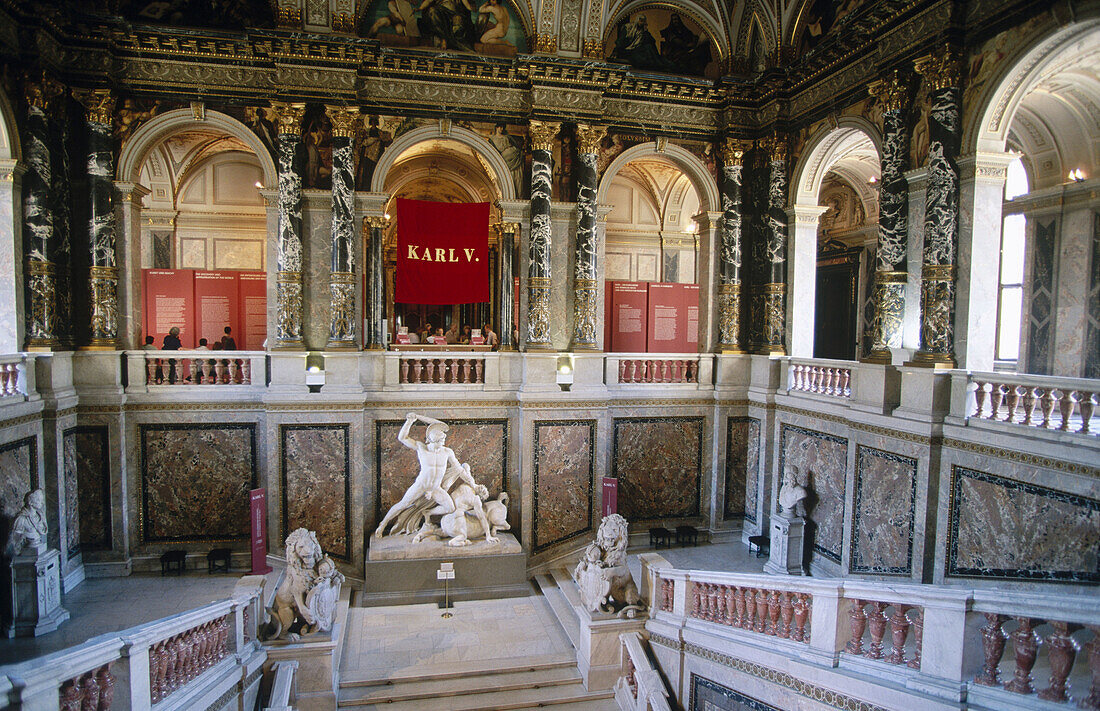 Staircase of the Kunsthistorisches Museum. Vienna. Austria