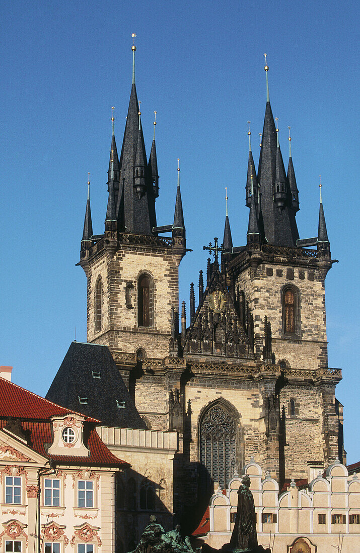 Church of Our Lady in front of Týn in Old Town Square, Prague. Czech Republic