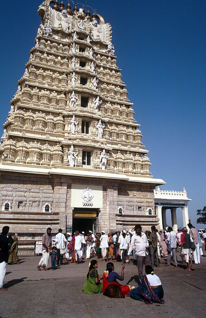 Chamundeswari Temple on the top of Chamundi Hills, Mysore. Karnataka, India