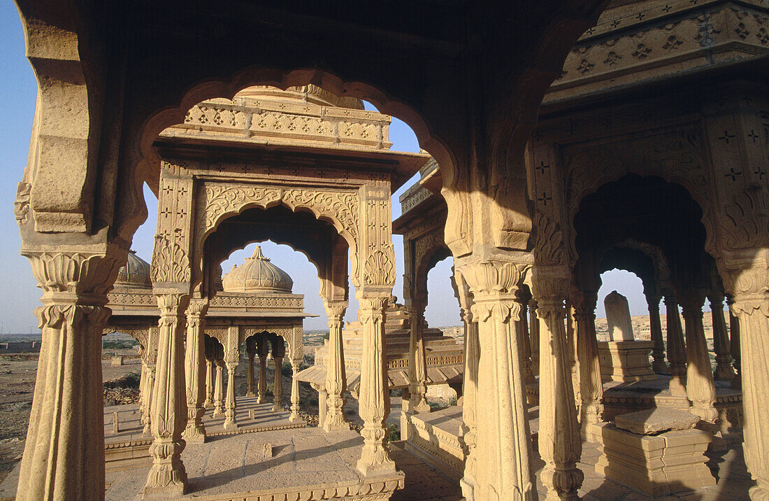 Bada Bagh cenotaphs, Jaisalmer. Rajasthan, India