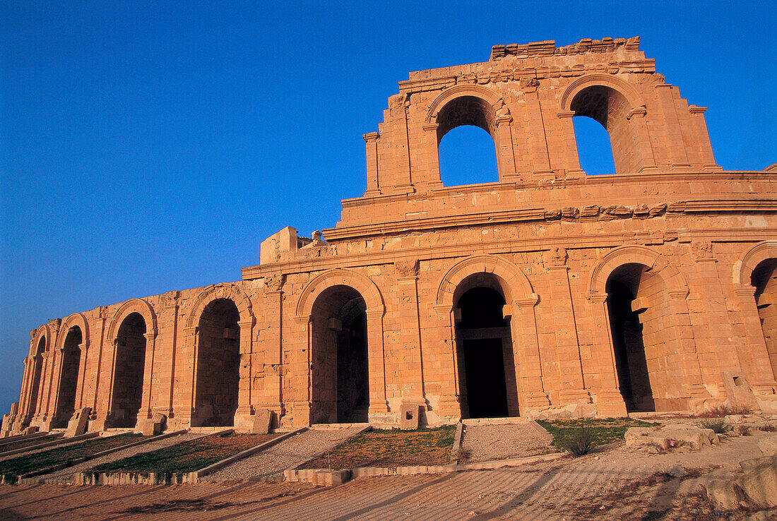 Roman theatre, ruins of the ancient city of Sabratha. Libya