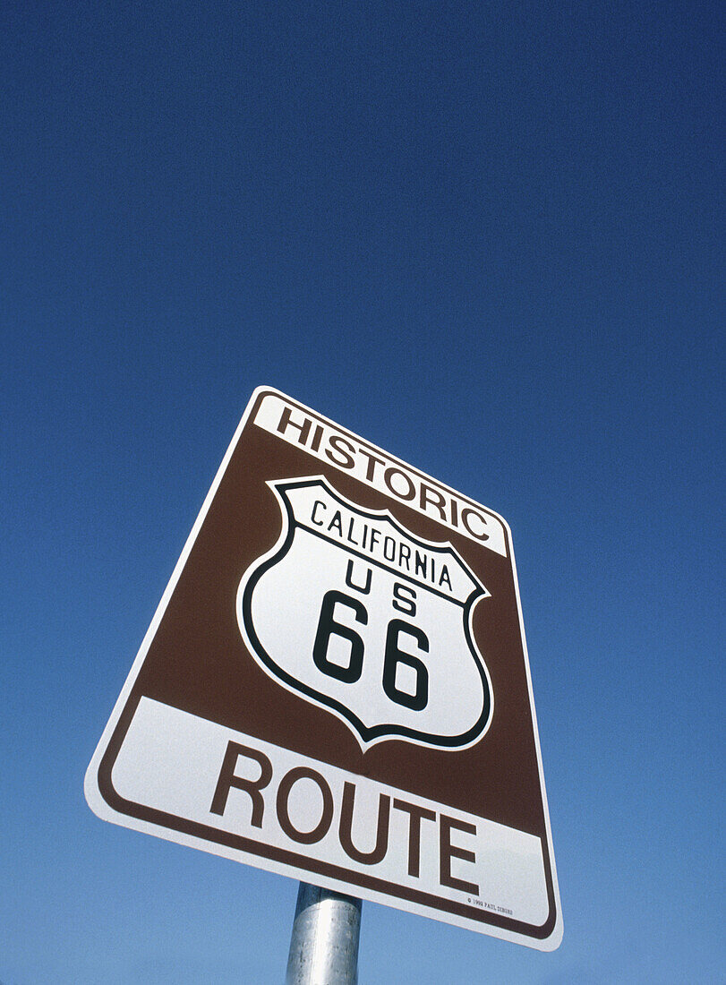 US route 66 sign. California. USA