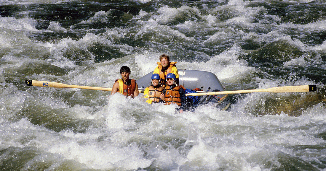 Rafting the Kern river. Central California. USA.