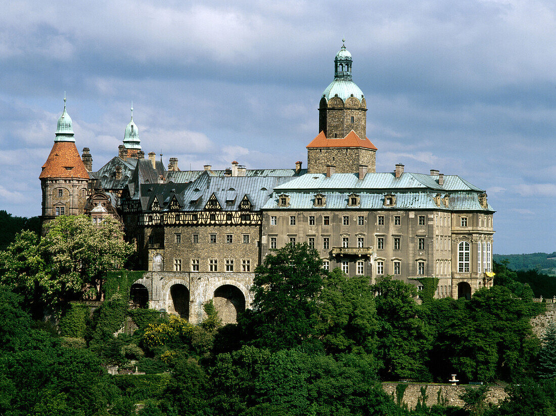 The famous castle in Ksiaz, southwestern part of Poland near Jelenia Góra.