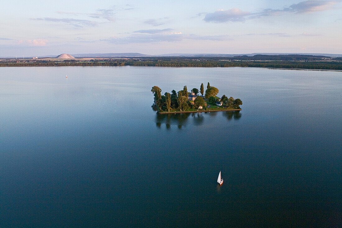 Blick auf Insel Wilhelmstein mit Festung, Steinhuder Meer, Region Hannover, Niedersachsen, Deutschland