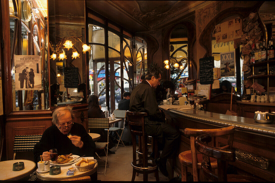 People at a cafe, Paris, France, Europe