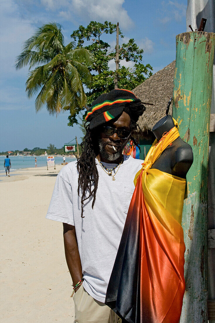 Jamaika Negril beach  Rastafari
