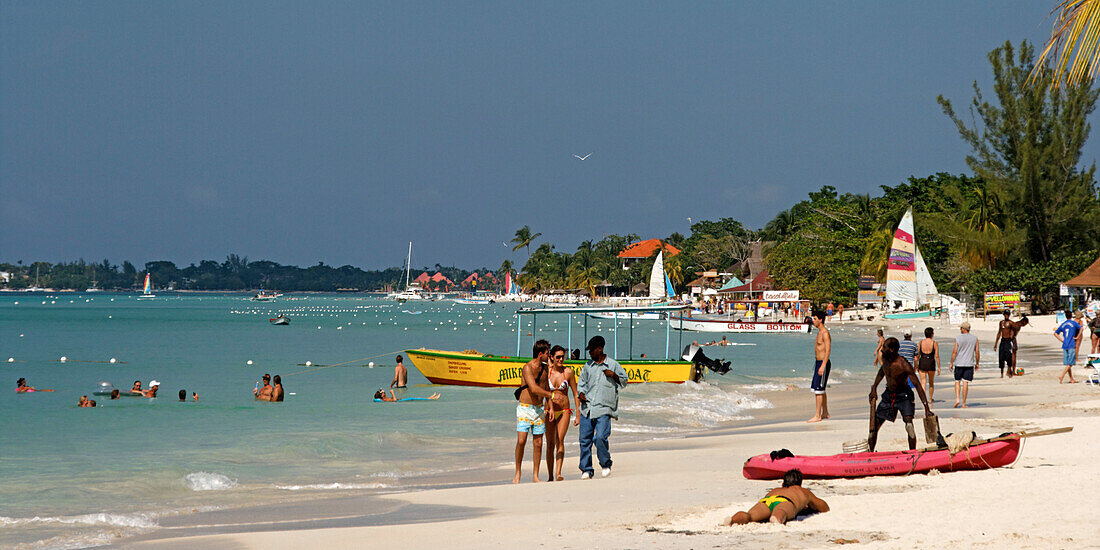 Jamaica Negril beach palm tree