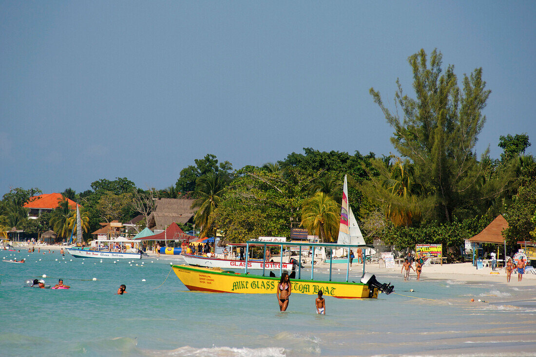 Jamaica Negril beach glass bottom boat