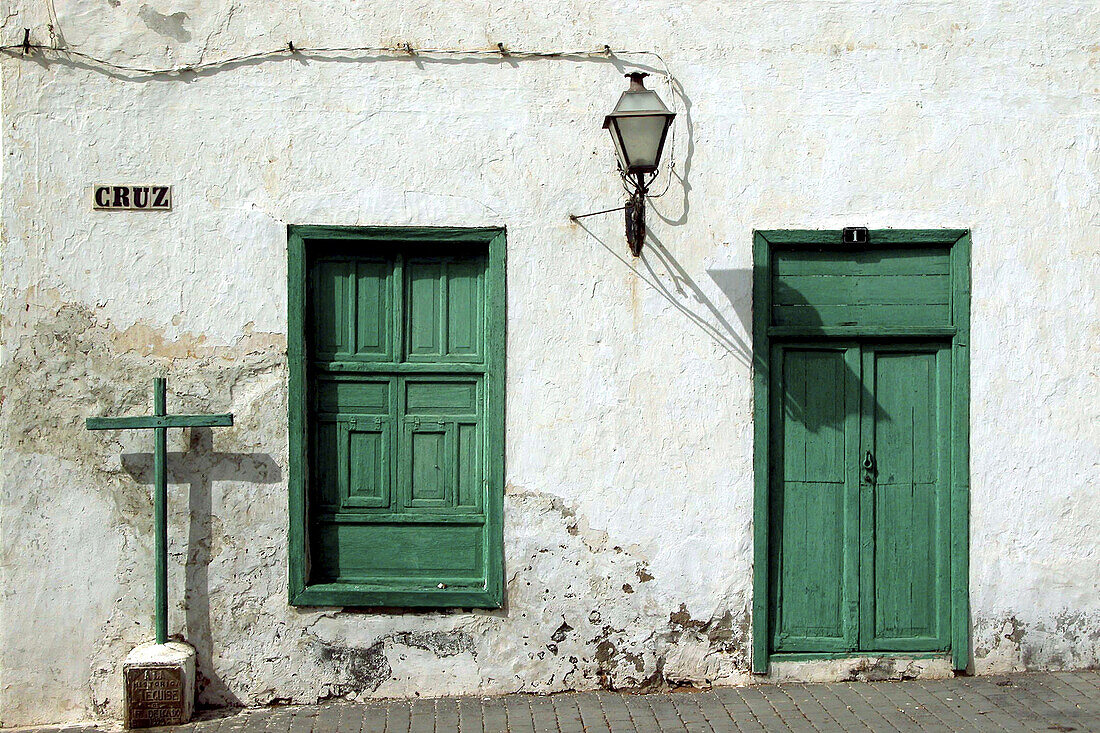 Cruz street in Teguise. Lanzarote. Canary Islands. Spain