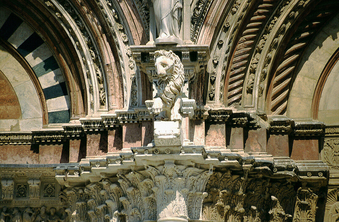 Duomo cathedral detail. Siena. Tuscany. Italy