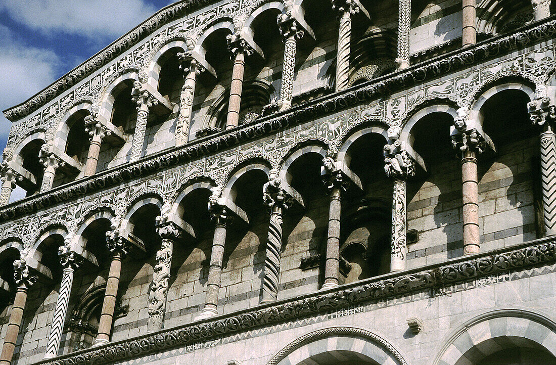 San Michele in Foro church, detail. Lucca. Tuscany. Italy