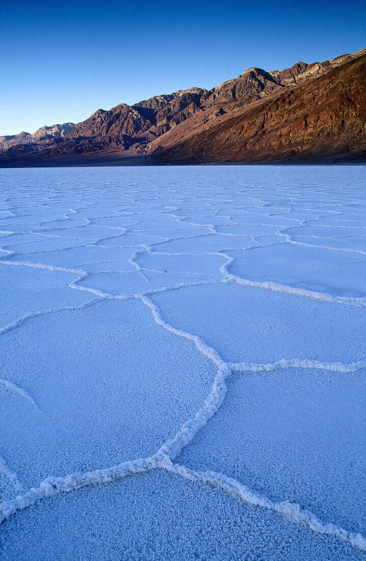 Salt crystal formations. Death Valley National Park. California, USA