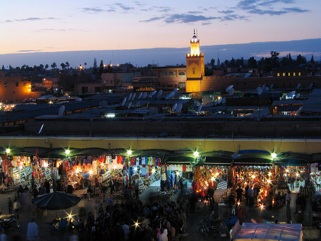 Mosque. Souk. Marrakech. Morocco.