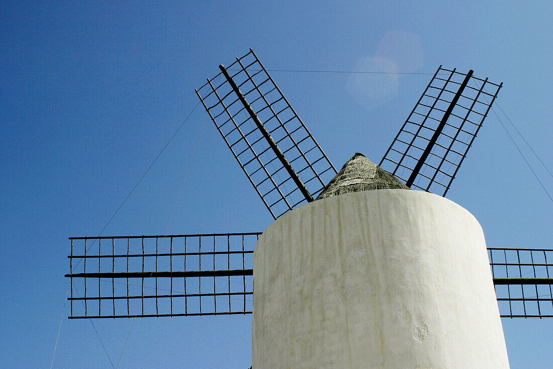 Molí (windmill) del Porxet. Puig dels Molins, Ibiza. Balearic Islands, Spain