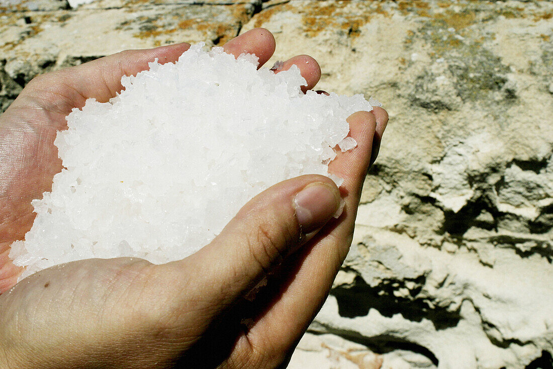 Salt. Salobrar de Campos, Ses Salines. Majorca, Balearic Islands. Spain