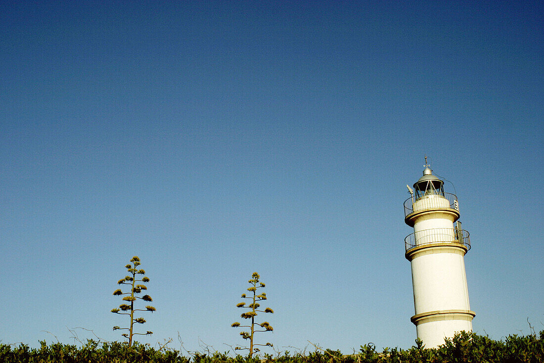 Ses Salines cape lighthouse. Majorca, Balearic Islands. Spain