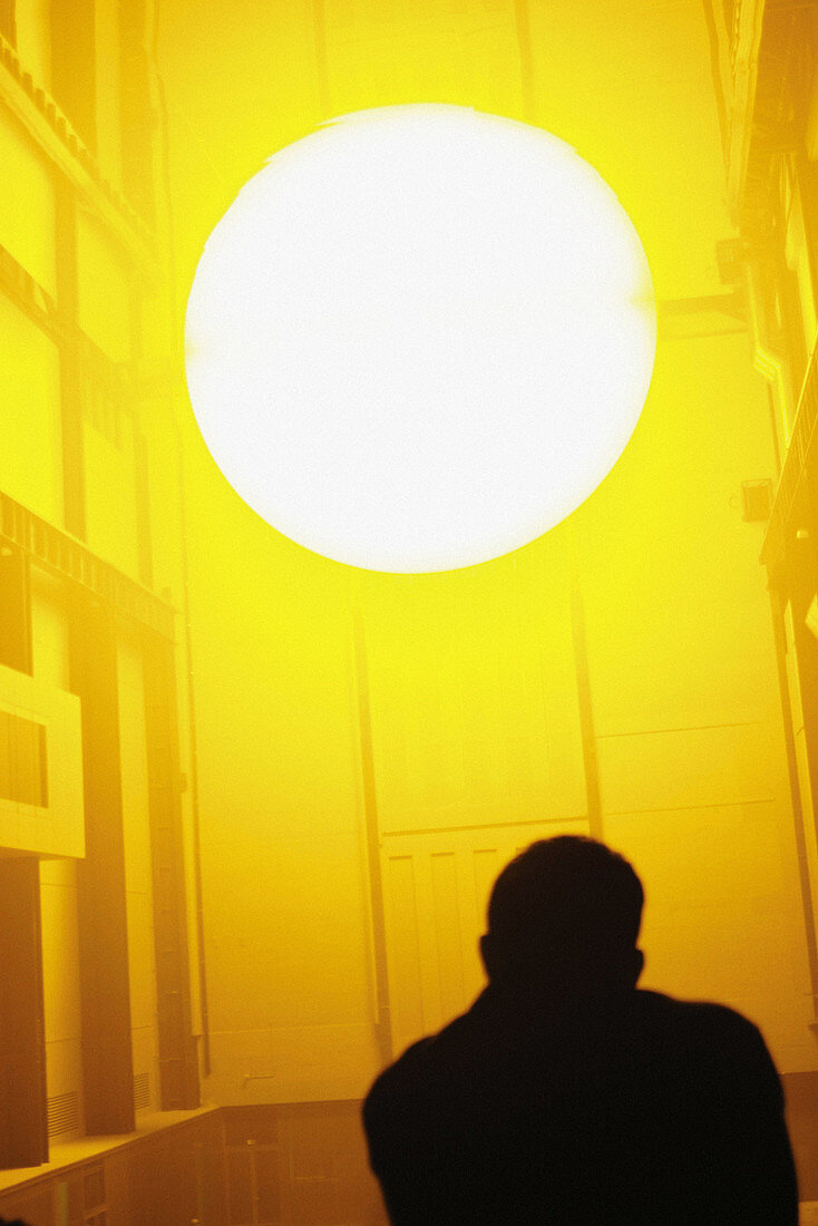 Sun and man, exhibition at the Tate Modern gallery. London. England.