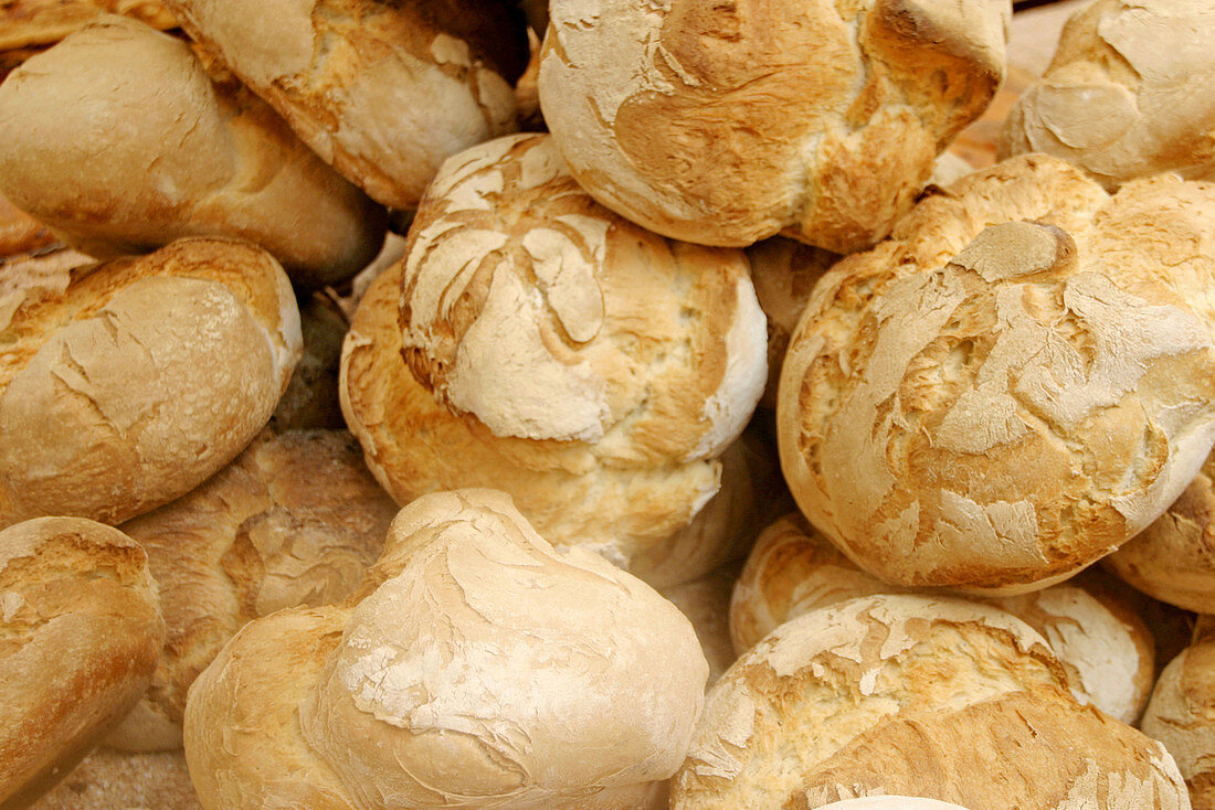 Rustic bread at market