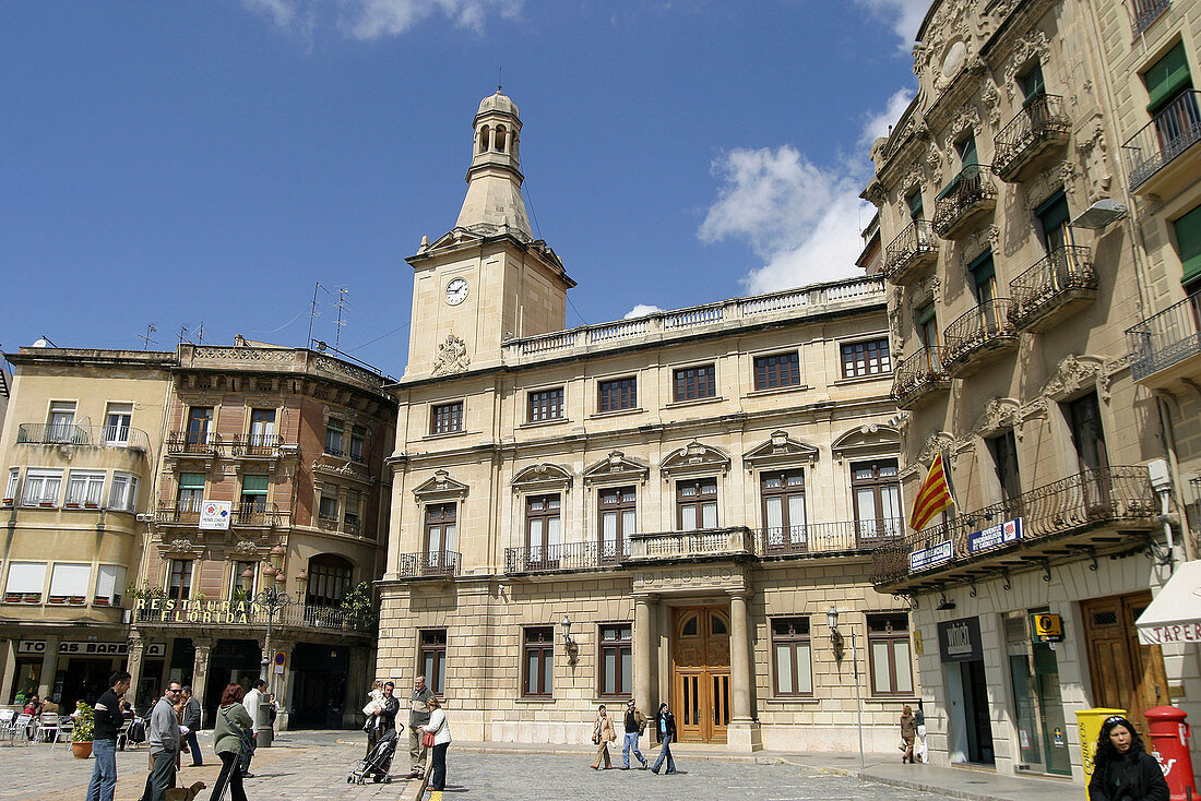 Town Hall at Plaça del Mercadal. Reus. Tarragona province, Spain