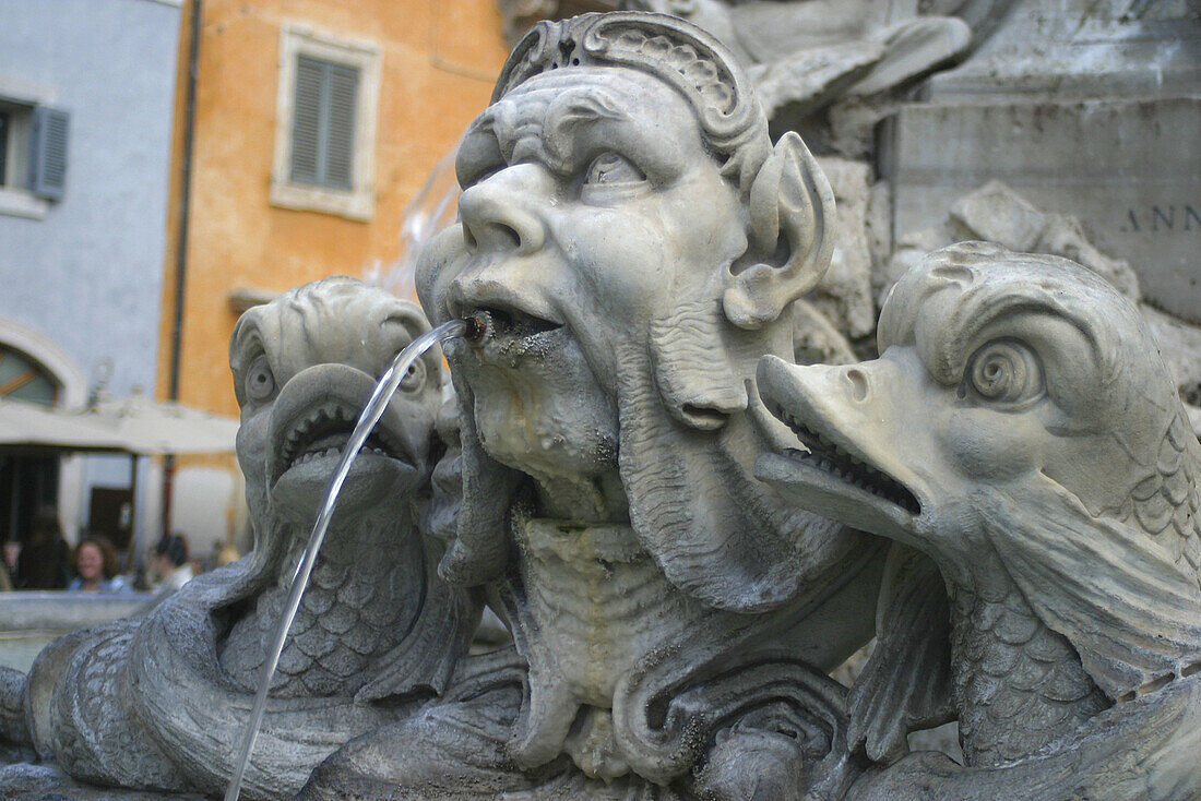 Fountain. Detail. 16th Century. Piazza della Rotonda. Rome. Italy