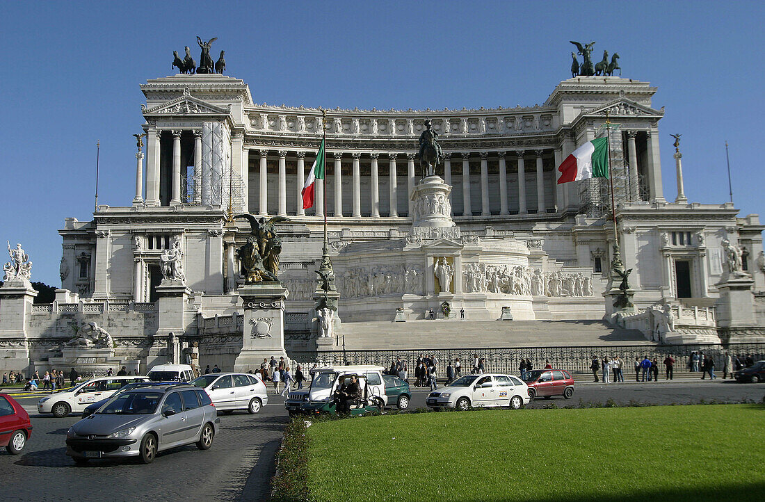 Monument to Vittorio Emanuele II in Venezia Square. Roma. Italy