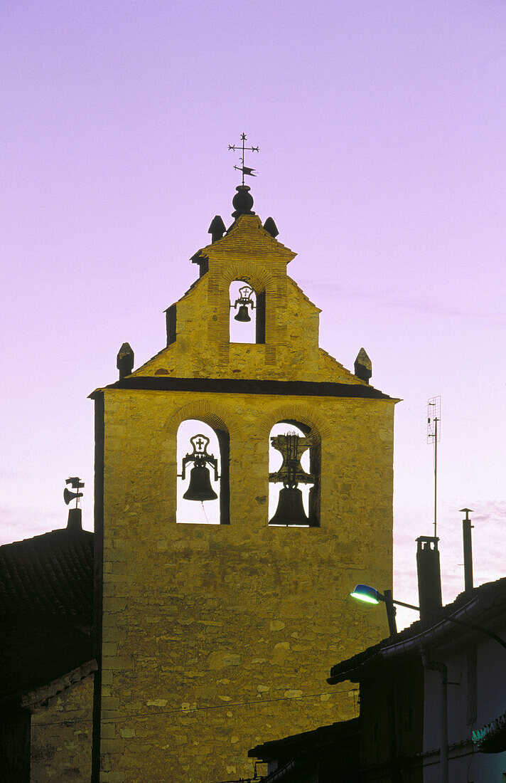 Bell gable of church. Talayuelas. Cuenca province, Spain