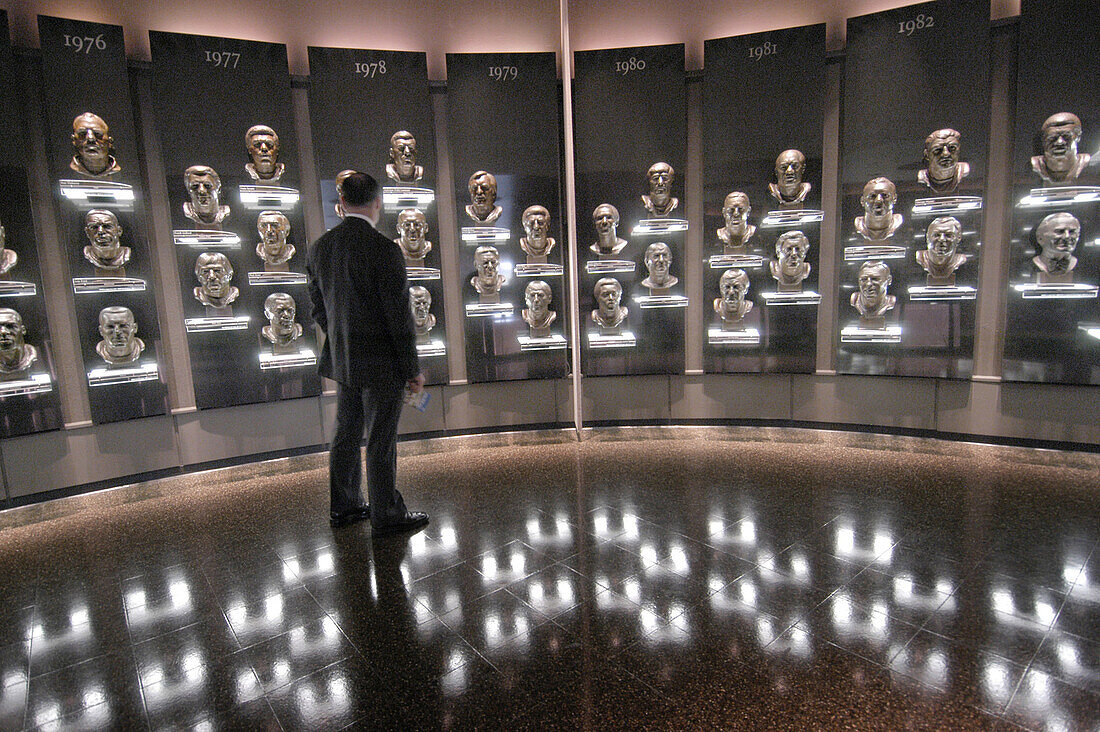 Interior of the Football Hall of Fame, Canton, Ohio