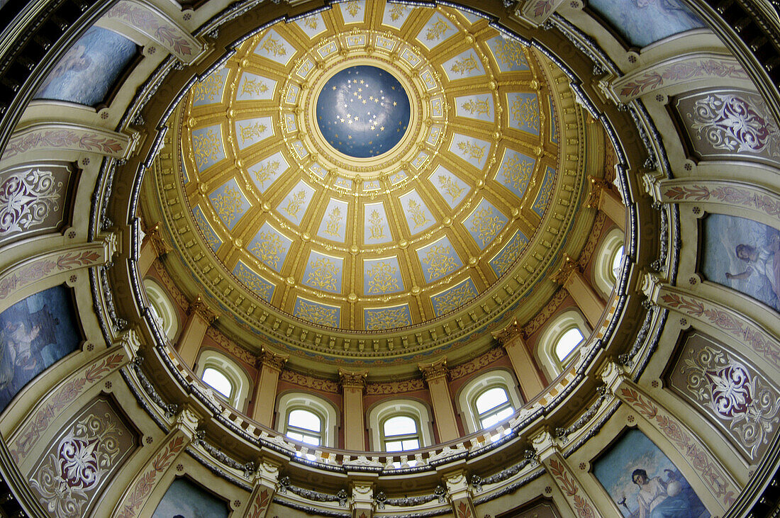 The inside of the Dome. Michigan State Capitol building. Lansing. Michigan